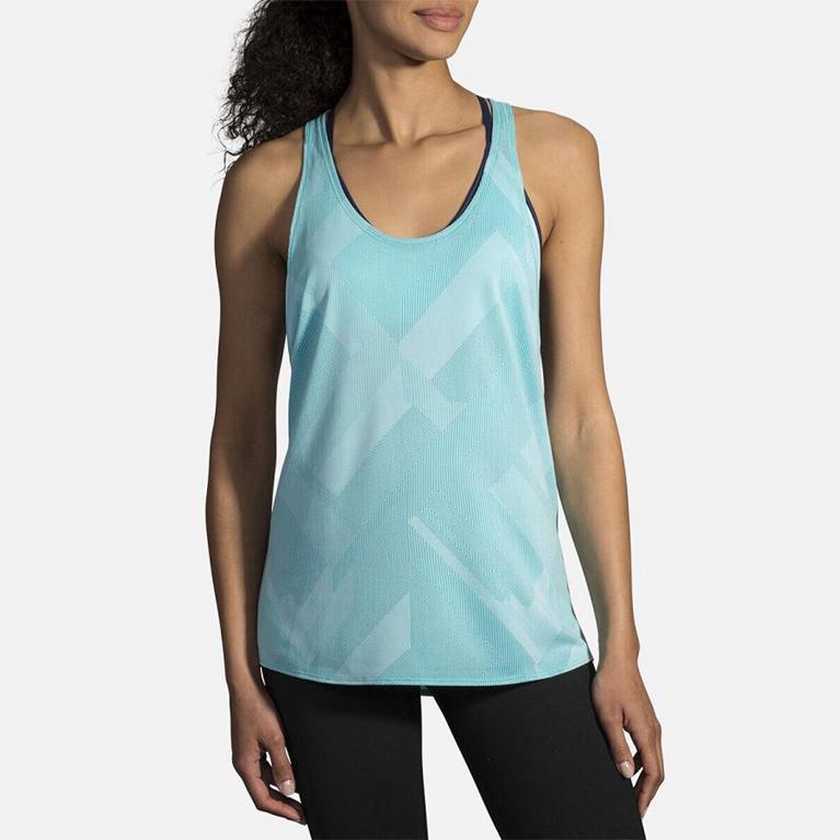 Brooks Array Running Tank Top - Women's - Blue (60913-JAQY)